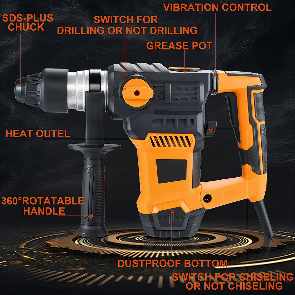 13 Amp Rotary Hammer Drill with Safety Clutch
