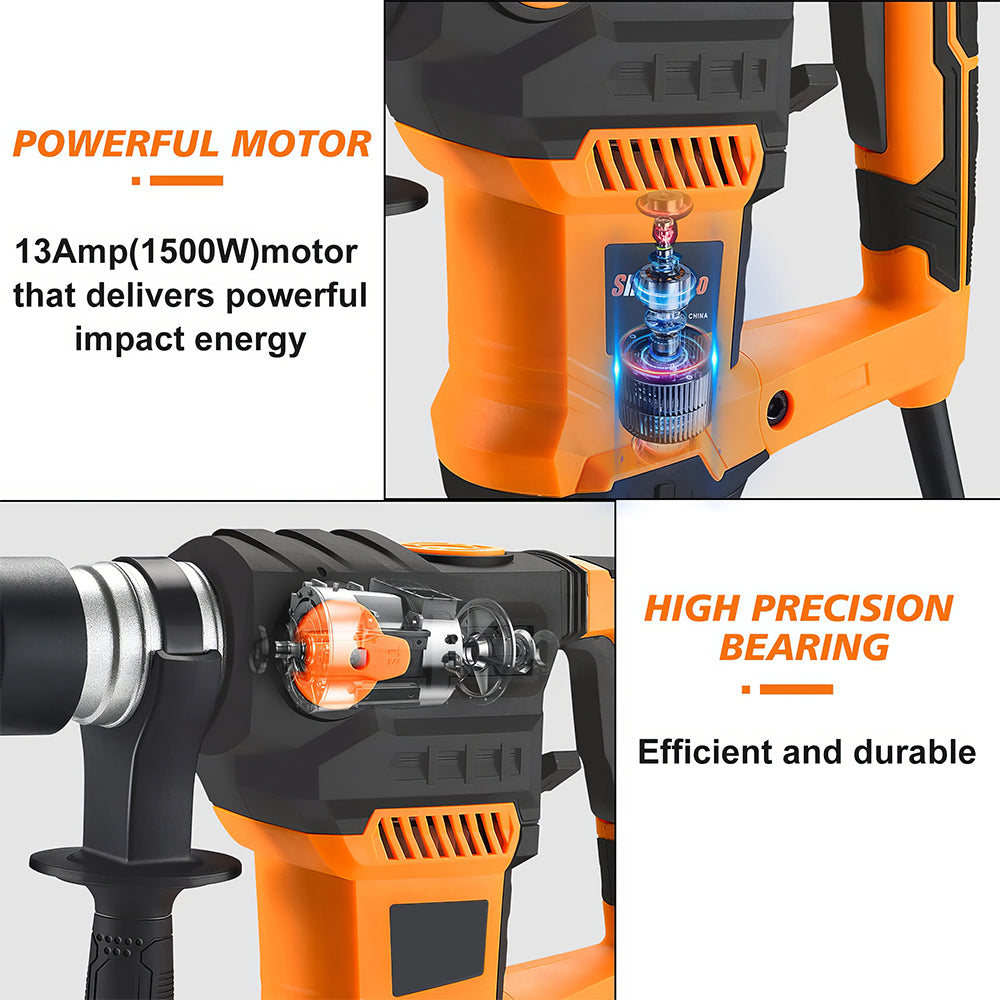 13 Amp Rotary Hammer Drill with Safety Clutch