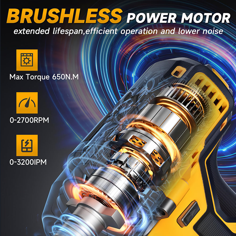 Cordless Impact Wrench 479Ft lbs High Torque 1/2 Inch with Battery