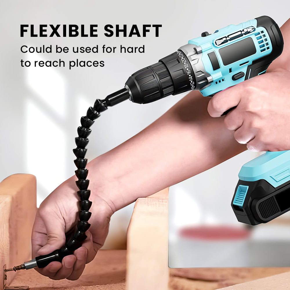 Cordless Handheld Power Drill Set 21V with Battery Fast Charger and 65 Accessories