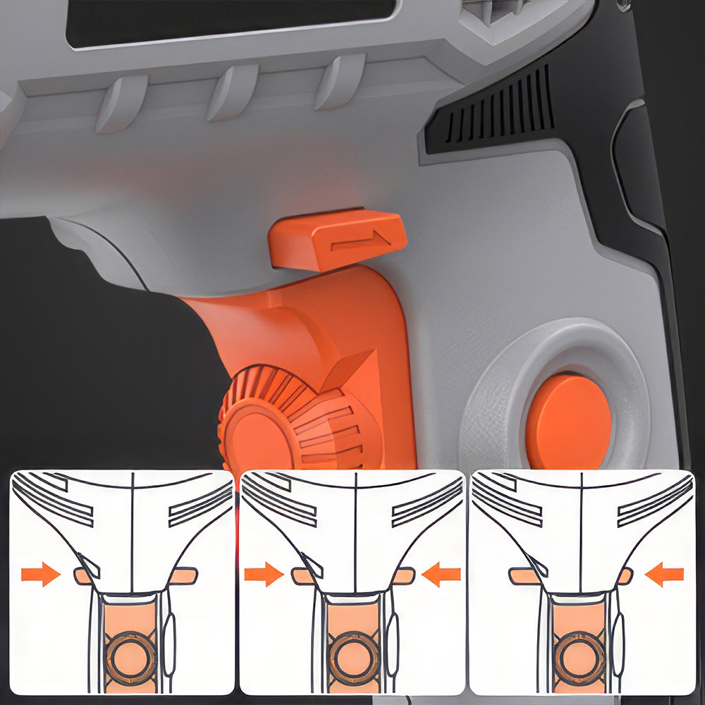 Handheld Corded Hammer Drill with 15 Bits and Toolbox